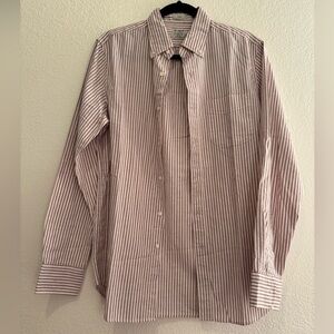 J.Crew Slim Broken-In Oxford Pink Stripe Button Down Shirt Small FA24